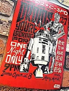 看板 STAR WARS R2-D-2 C-3PO スターウォーズ DK0070