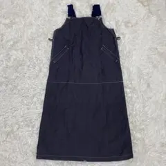 サロペット　オーバーオール　スカート　エプロン　グレー　マップ