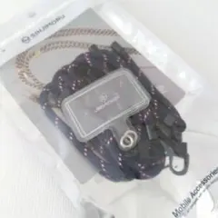 スマホショルダー ハンドストラップ 2本セット 携帯 斜めがけ ネイビー×レッド