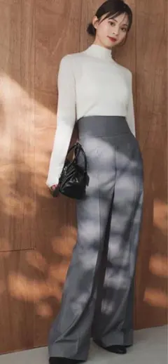 snidel ハイウエストワイドパンツ