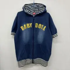 BABYDOLL 半袖ジップアップパーカー デニム風XL ア20のサムネイル