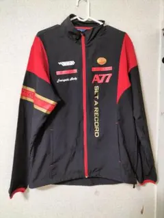 ナイロンジャケット A77 黒/赤