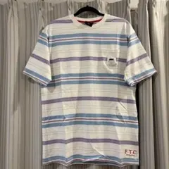 FTC マルチストライプ ポケットTシャツ L