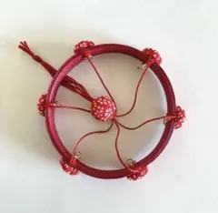 R⑥-8 吊るし飾り輪っか　吊るし飾りパーツ　ちりめん細工　ハンドメイド