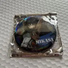 進撃の巨人　ミカサ　缶バッジ　ホログラム　海外　ポップアップ