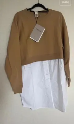 PATOU オーバーサイズ　ブラウン/ホワイト チュニック 新品タグ付き