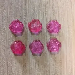 肉球シール6個セット　ピンク