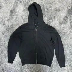 ユニクロ スウェットフルジップパーカ（長袖）ブラック Mサイズ 短丈