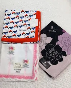 新品 CELINE LANVIN Private Label ハンカチ 3枚
