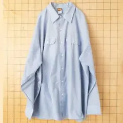 ビッグサイズ80s BIG BENシャンブレーワークシャツブルーXXL ss57