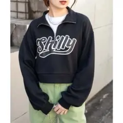 WEGO ハーフジップトレーナー Fブラック