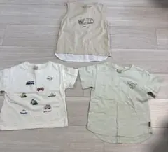 プティマイン　キッズ　ベビー　半袖　カットソー　　100㎝　3点セットのサムネイル