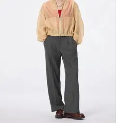 GU タックワイドパンツ