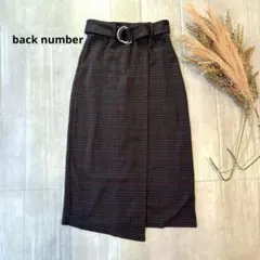 back number／ミモレ丈スカート／オフィス／チェック／M／a1692⑫のサムネイル
