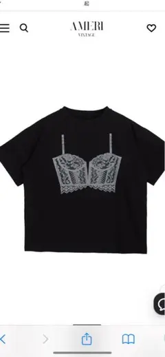 AMERI レースブラトップ風Tシャツ ブラックのサムネイル