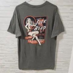 【L】バックプリントTシャツ ギャル 古着