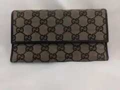 GUCCI GGキャンバス 長財布 二つ折り - メルカリ