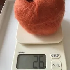 モヘア　オレンジ同色26gと22gの2玉セット