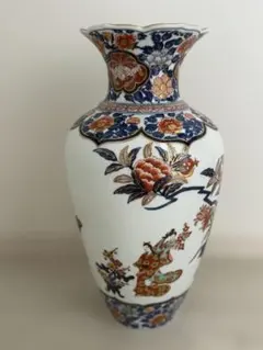 美品保管品　大型花瓶 有田焼　哲山作　大き目 染錦元禄美人図　花瓶　アンティーク 美品保管品 大型花瓶 有田焼 哲山作 大き目 染錦元禄美人図 花瓶