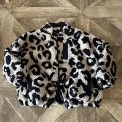 PAIR MANON ヒョウ柄フリースジャケット 100cm