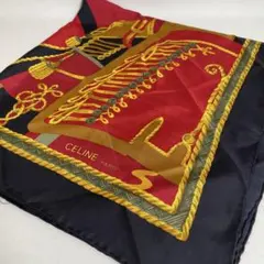 CartierスカーフSILK100%宝石チェーン 箱ギャランティカード 極美品