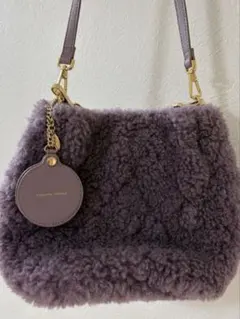 Samantha Thavasa パープル エコファーショルダーバッグ