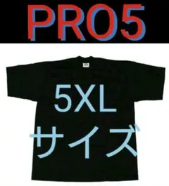 新品 5XL PRO5 プロファイブ 無地 Tシャツ ブラック 黒 ビッグサイズ