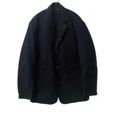 コモリ シルク混 スタンドカラージャケット サイズ1 ネイビー ノーカラー コモリ シルク混 スタンドカラージャケット サイズ1 ネイビー ノー