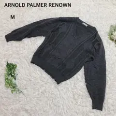 アーノルドパーマー　レナウン　セーター　ニット Vネック ケーブル編み　ウール混