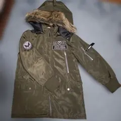 ARCTIC CIRCLE ダウンコート130　フード 取り外し可 オリーブ色