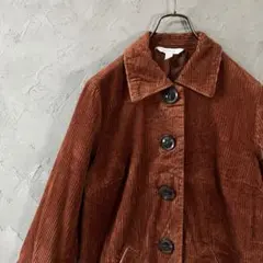 ヴィンテージ　ジャケット　コーデュロイ　フルボタン　ブラウン　L相当　LO18