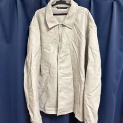 ZARA ホワイト レザージャケット XL