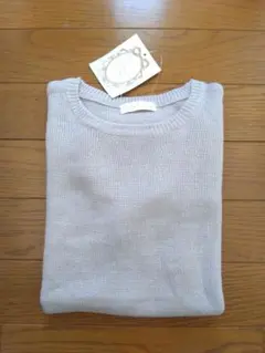 【新品!】CatherineCottage 丸首ニット ライトグレー 150cm