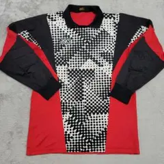 asics　アシックス　ゴールキーパー　ユニフォーム　長袖　XO　白　黒　赤