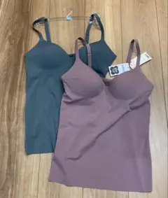 ユニクロ　エアリズム　シームレス Vネック　ブラキャミソール　L