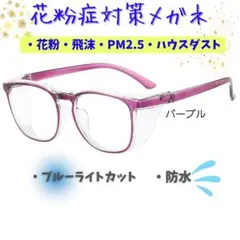 メガネ 花粉症対策 花粉症 花粉 防風 飛沫 黄砂 ブルーライト 紫外線 防水