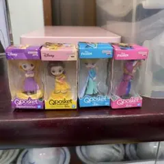 【未開封】ディズニー Qposket ミニチュアフィギュア 4体セット