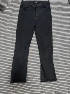 MOTHER スキニーデニム カットオフ ストレッチ 28 ダークグレー