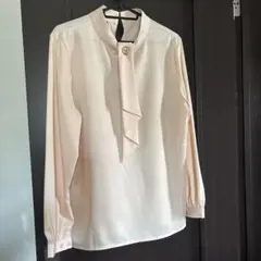 卒業式入学式用フリル付き 長袖ブラウスサイズM