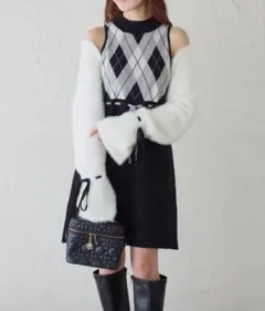 one after another NICE CLAUP ニットワンピース