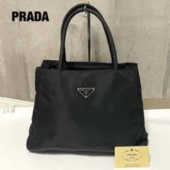 極上美品 170 プラダ ハンドバッグ トートバッグ ブラック ナイロン