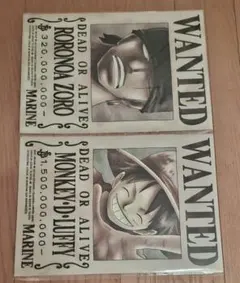 ONE PIECE 手配書 ポスター 2枚セット ルフィ 黒ひげ - メルカリ