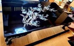 螺鈿細工 鳳凰図 木製 漆器 平卓 花台 飾り台 - メルカリ