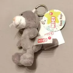 NICI グレーキャット キーホルダー ぬいぐるみ