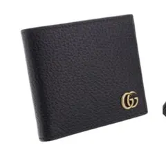 GUCCI 二つ折り財布 ブラック レザー
