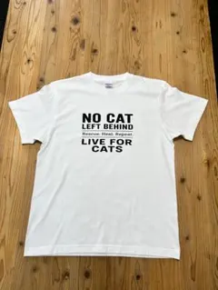 ③モノトーンロゴ　男女兼用　保護猫支援　チャリTシャツ 　M L XL