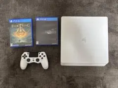 PS4 本体 ホワイト 500GB + ソフト2本（エルデンリング・FF7R）