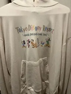 値下げ！東京ディズニーリゾート パーカー LLサイズ クリーム色
