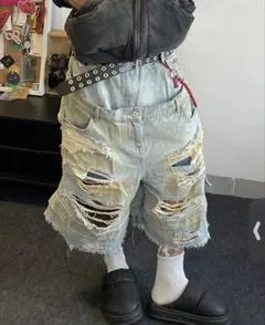PIXE denim shorts デニムショーツ y2k - メルカリ