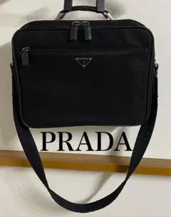 プラダ　メンズ　バッグ　ビジネスバッグ　ナイロン　ブラック